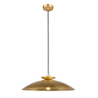 Novena Tramagi 1 Light Pendant Light Hammered Brass Brass Plate