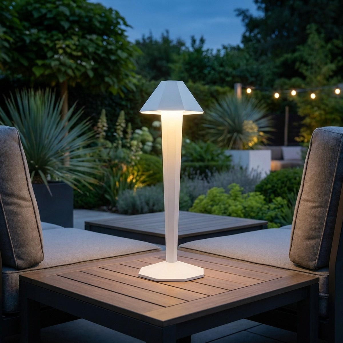 Novena Vigore Cordless Rechargeable Table Lamp, White