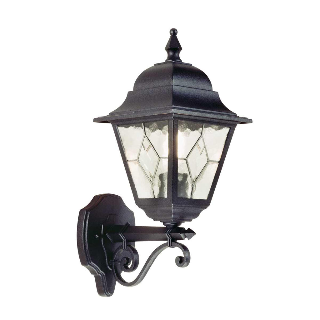 Elstead Norfolk 1 Light Up Outdoor Wall Lantern in Black