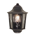Elstead Norfolk 1 Light Half Lantern in Black