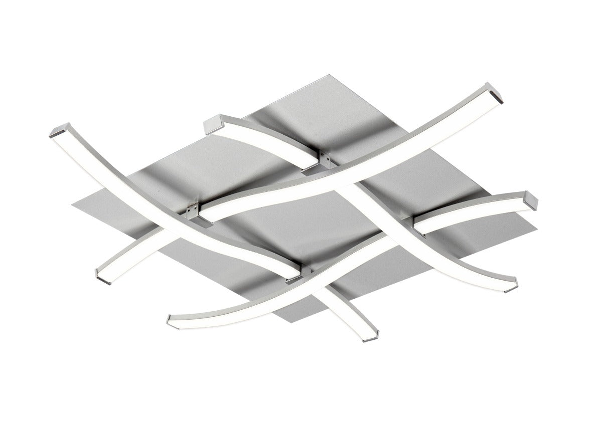 Mantra Nur Dimmable LED Polished Chrome Ceiling Flush