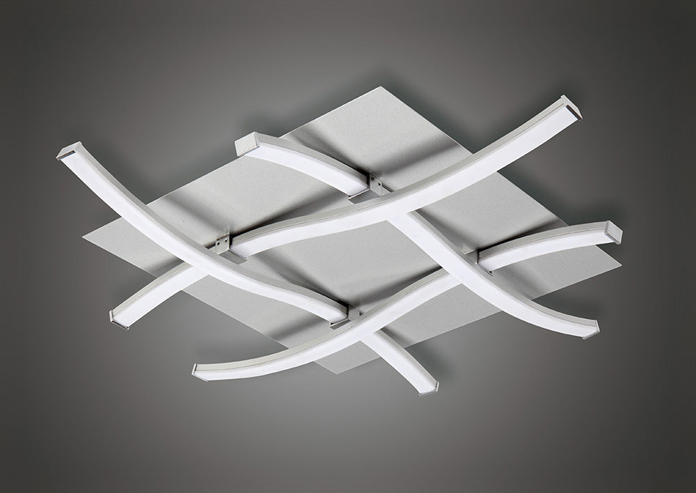 Mantra Nur Dimmable LED Polished Chrome Ceiling Flush