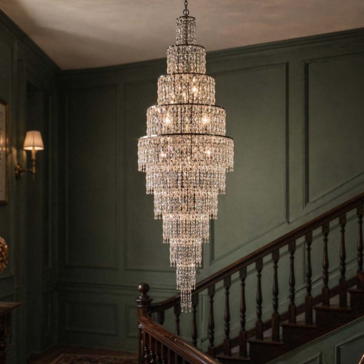 Impex New York 24 Light Crystal Chandelier in Polished Chrome