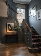 Impex New York 6 Light Crystal Chandelier in Polished Chrome