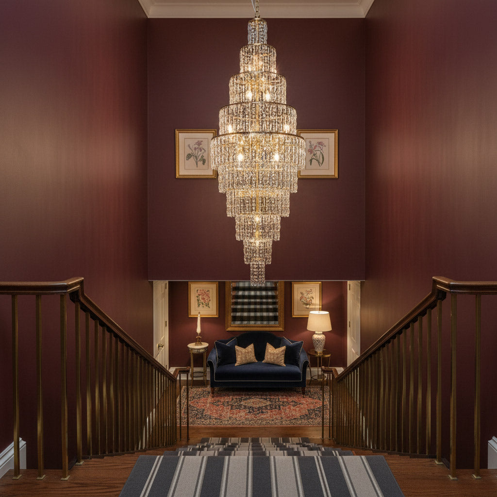 Impex New York 24 Light Crystal Chandelier in Gold