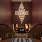 Impex New York 24 Light Crystal Chandelier in Gold