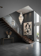 Impex New York 6 Light Crystal Chandelier in Polished Chrome
