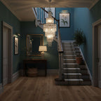 Impex New York 6 Light Crystal Chandelier in Polished Chrome