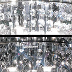 Diyas Oberon 5 Light Ceiling Light in Polished Chrome with Mirror and Crystal