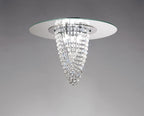 Diyas Oberon 5 Light Ceiling Light in Polished Chrome with Mirror and Crystal