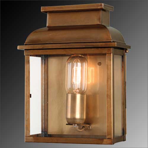 Elstead Old Bailey Coastal Wall Lantern in Aged Brass