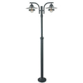 Norlys Oslo 2 Light Outdoor Post in Black with Clear Shade