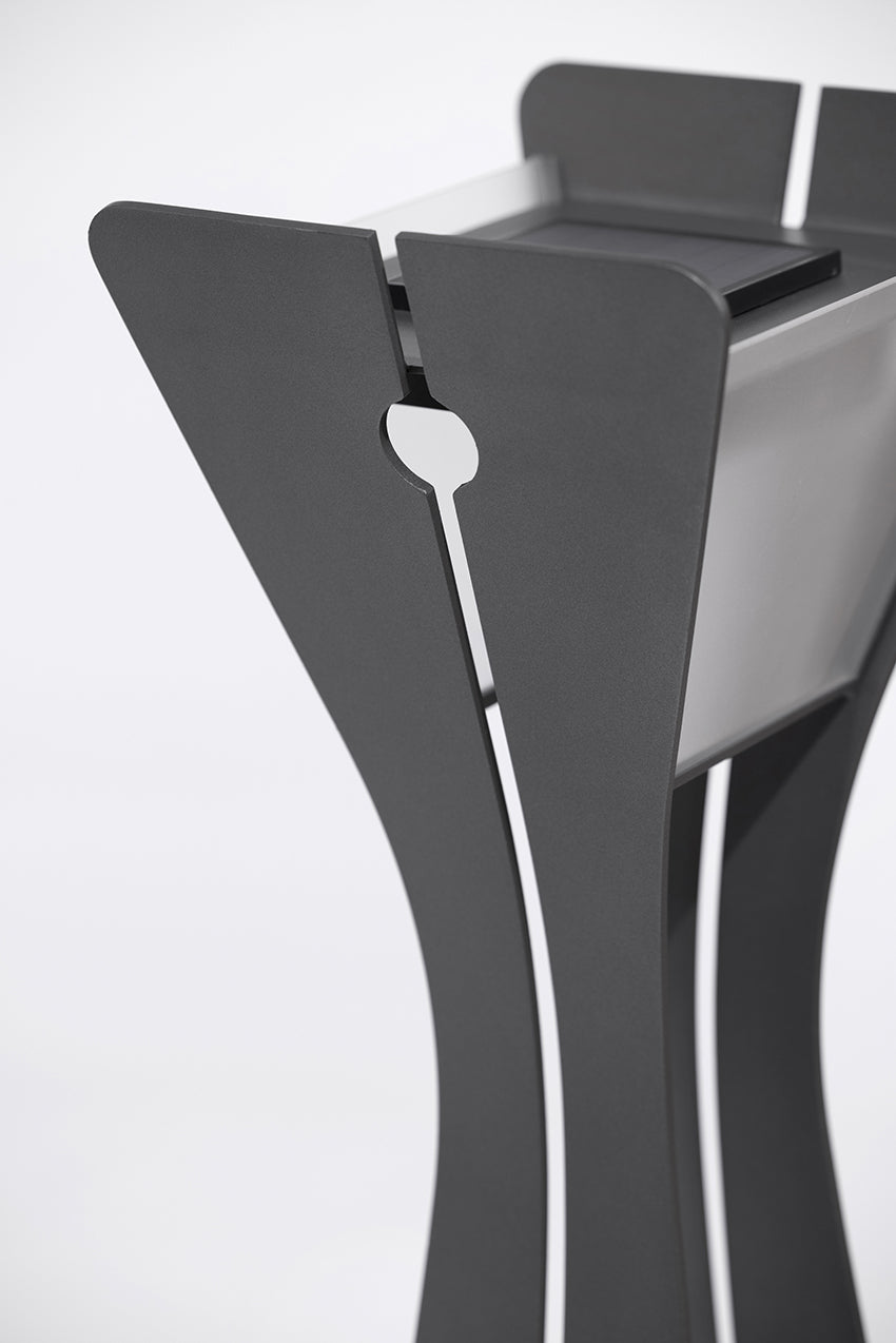 Osmoz 500lm Solar Lamppost 110 cm - Space Grey Aluminium