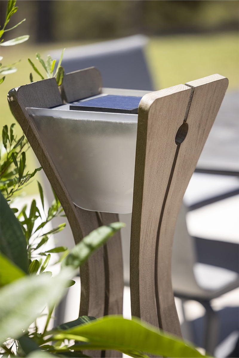 Osmoz 500lm Solar Lamppost 110 cm - Teak Duratek