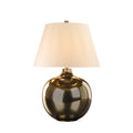 Elstead Ottoman Table Lamp in Metallic Bronze with Ivory Shade