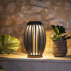 Pasteque 500lm Solar Lantern - Teak with HPL Slats