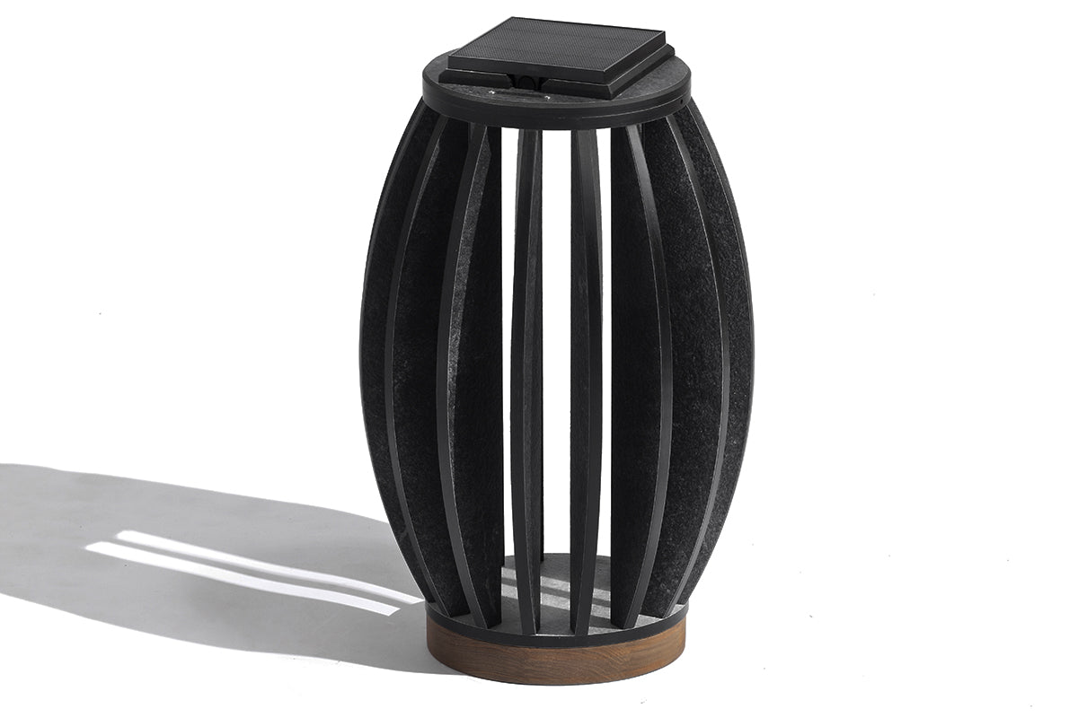 Pasteque 500lm Solar Lantern - Teak with HPL Slats