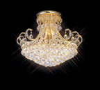 Diyas Pearl 12 Light Ceiling Light in French Gold with Crystal