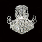 Diyas Pearl 9 Light Round Ceiling Light in Polished Chrome with Crystal