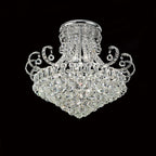 Diyas Pearl 12 Light Round Ceiling Light in Polished Chrome with Crystal