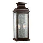 Feiss Pediment 2 Light Outdoor Wall Lantern in Dark Aged Copper