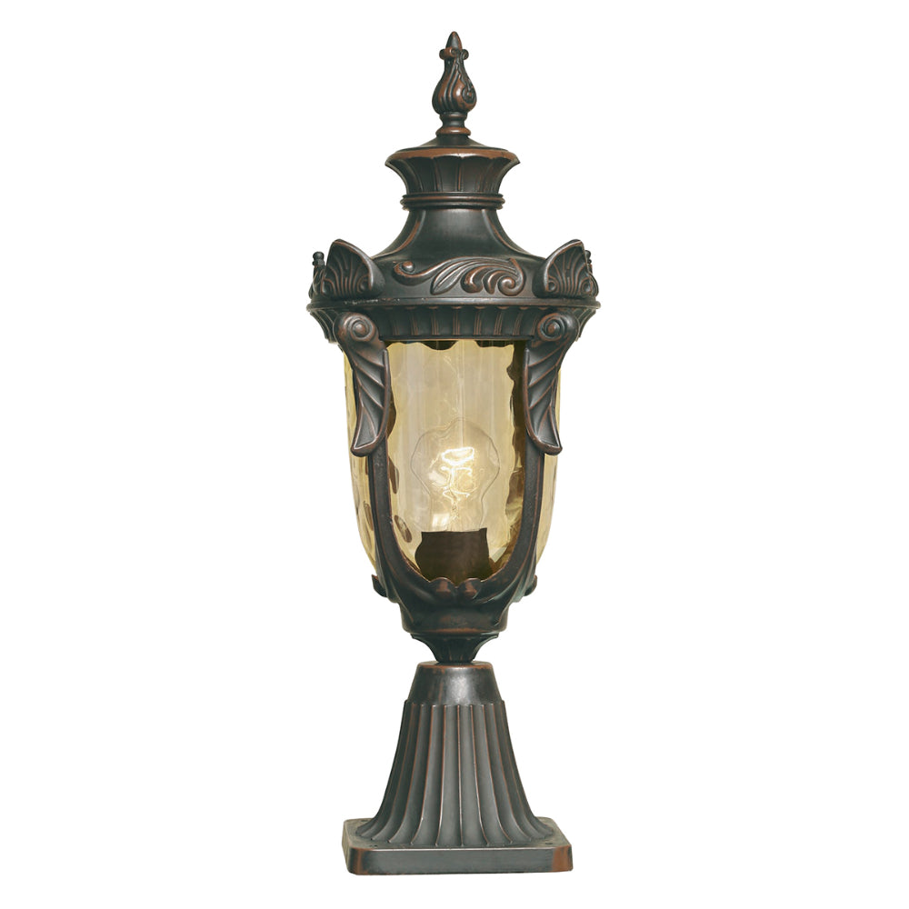 Elstead Philadelphia Medium Outdoor Pedestal Lantern in Old Bronze