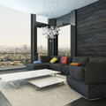 Eglo Stars of Light Pianopoli LED Pendant Fitting Chrome with Crystal Glass 93662