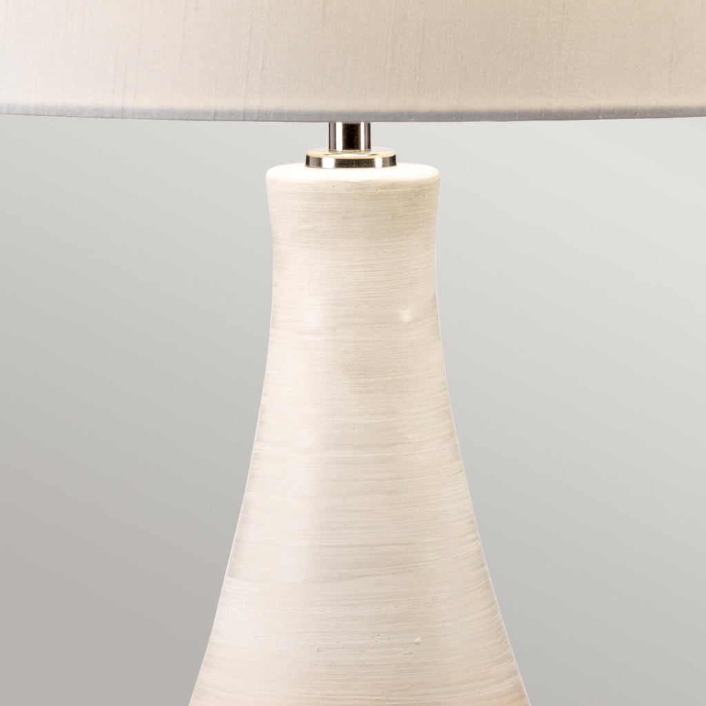 Elstead Pinner Table Lamp in Subtle Pink & Matt Cream