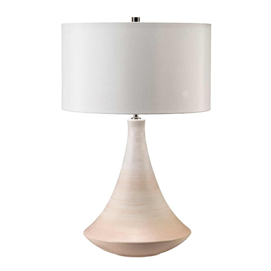 Elstead Pinner Table Lamp in Subtle Pink & Matt Cream