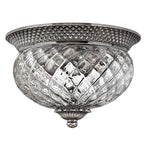 Hinkley Plantation 2 Light Flush Ceiling Light in Antique Nickel