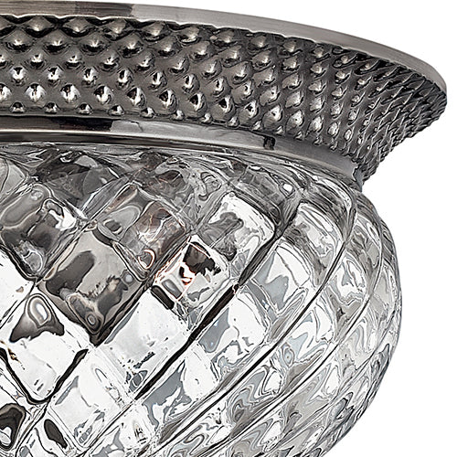 Hinkley Plantation 2 Light Flush Ceiling Light in Antique Nickel