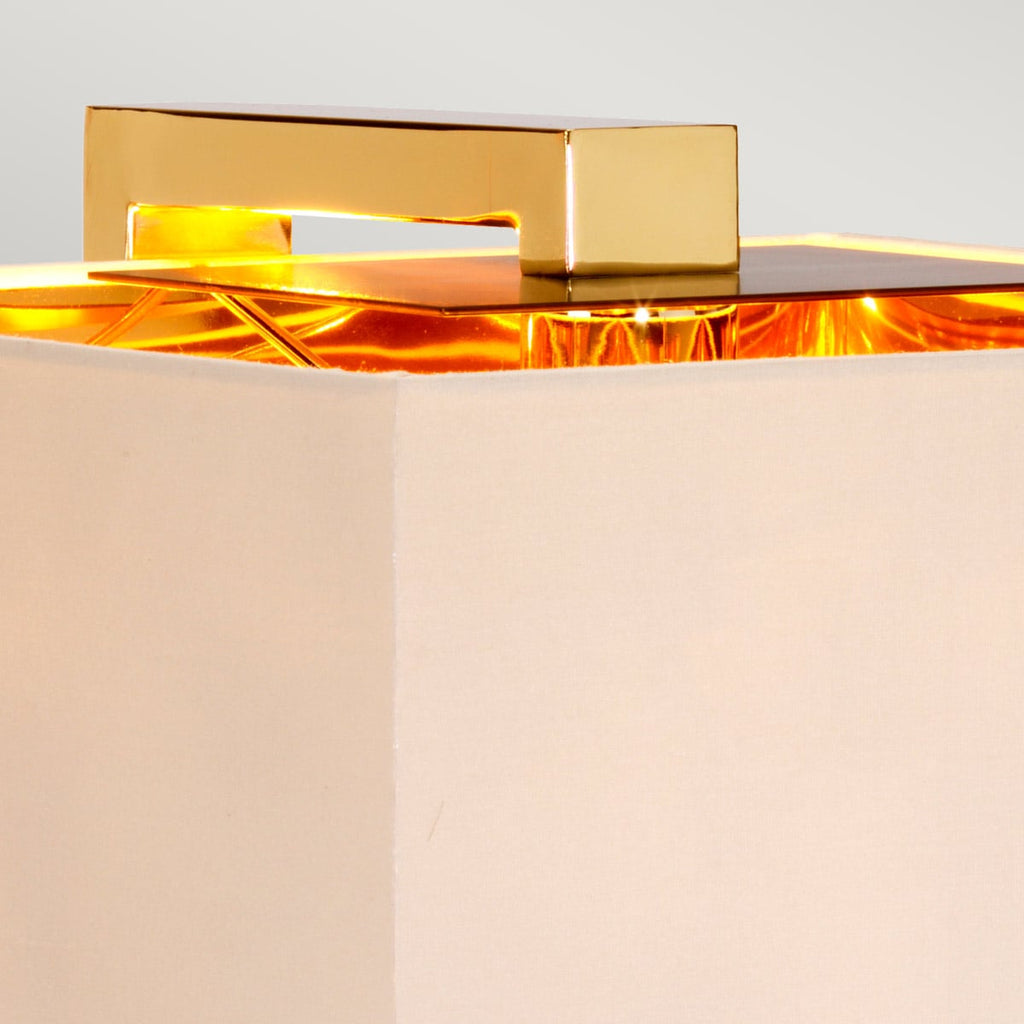 Elstead Plein Table Lamp in Dark Brown and Polished Gold