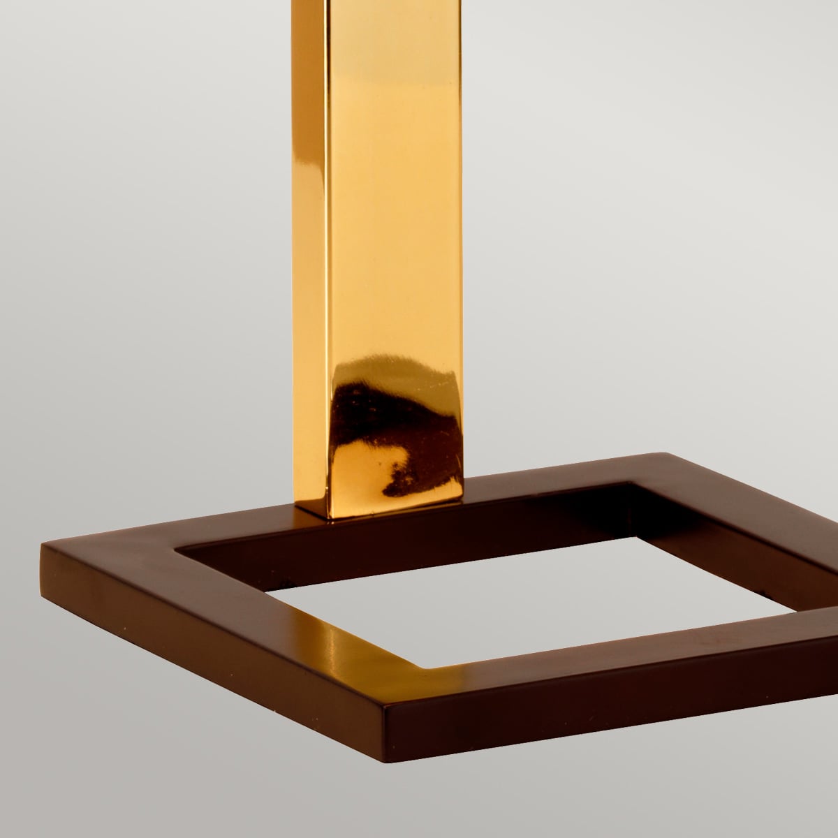 Elstead Plein Table Lamp in Dark Brown and Polished Gold