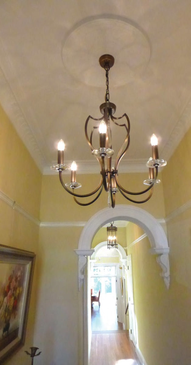 Elstead Pimlico 6 Light Ceiling Light in Dark Bronze