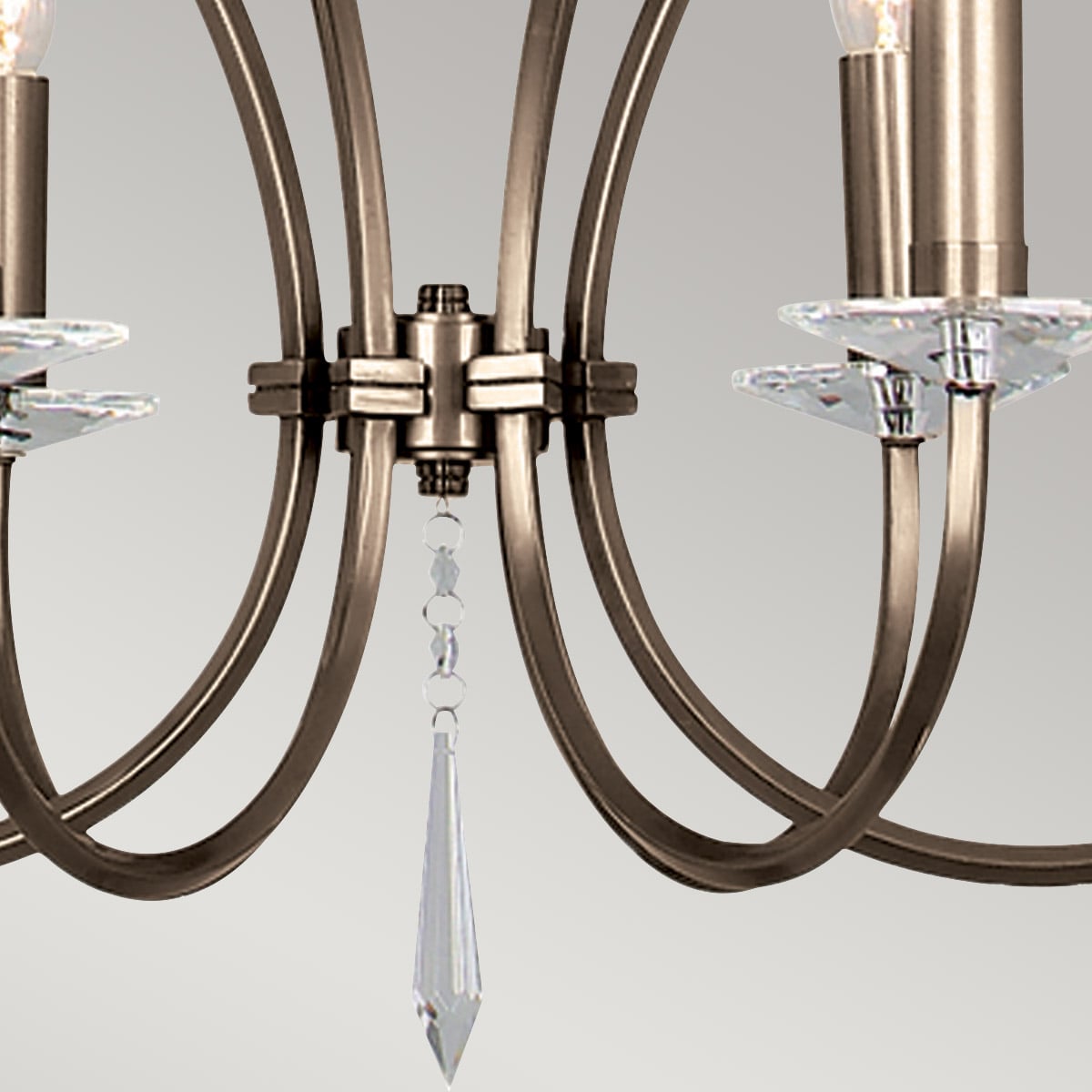 Elstead Pimlico 6 Light Ceiling Light in Dark Bronze, detail