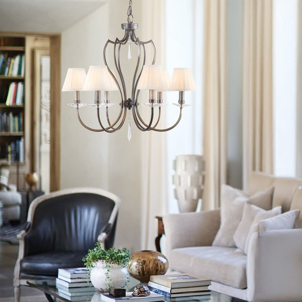 Elstead Pimlico 6 Light Ceiling Light in Dark Bronze, in situ