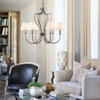 Elstead Pimlico 6 Light Ceiling Light in Dark Bronze, in situ