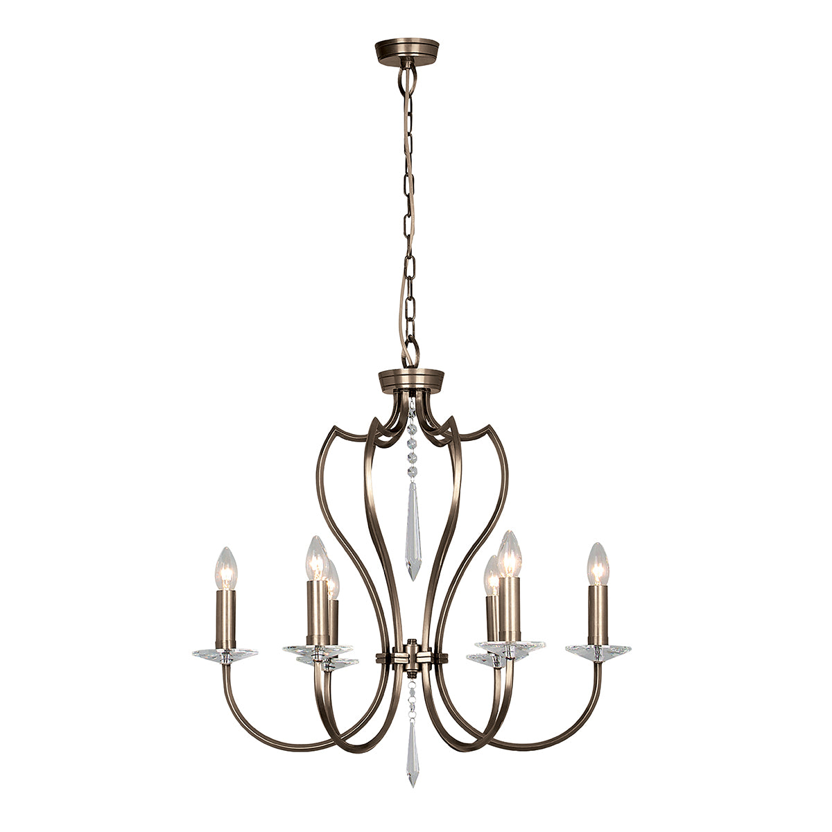 Elstead Pimlico 6 Light Ceiling Light in Dark Bronze