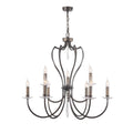 Elstead Pimlico 9 Light Multi-Arm Chandelier in Dark Bronze