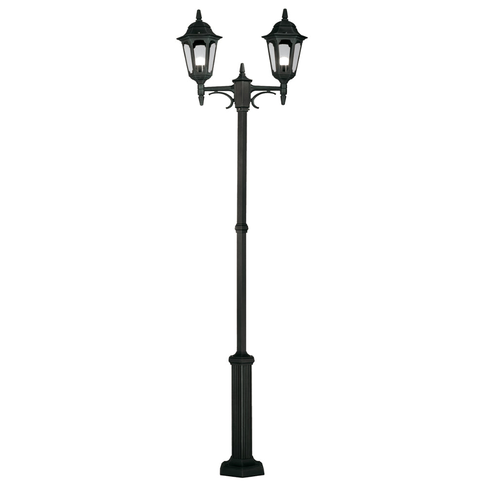 Elstead Parish Twin Post Outdoor Light in Black