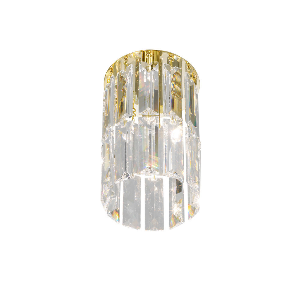 Kolarz Prisma 1 Light Flush Ceiling Fitting 24 Carat Gold 344.11M.3