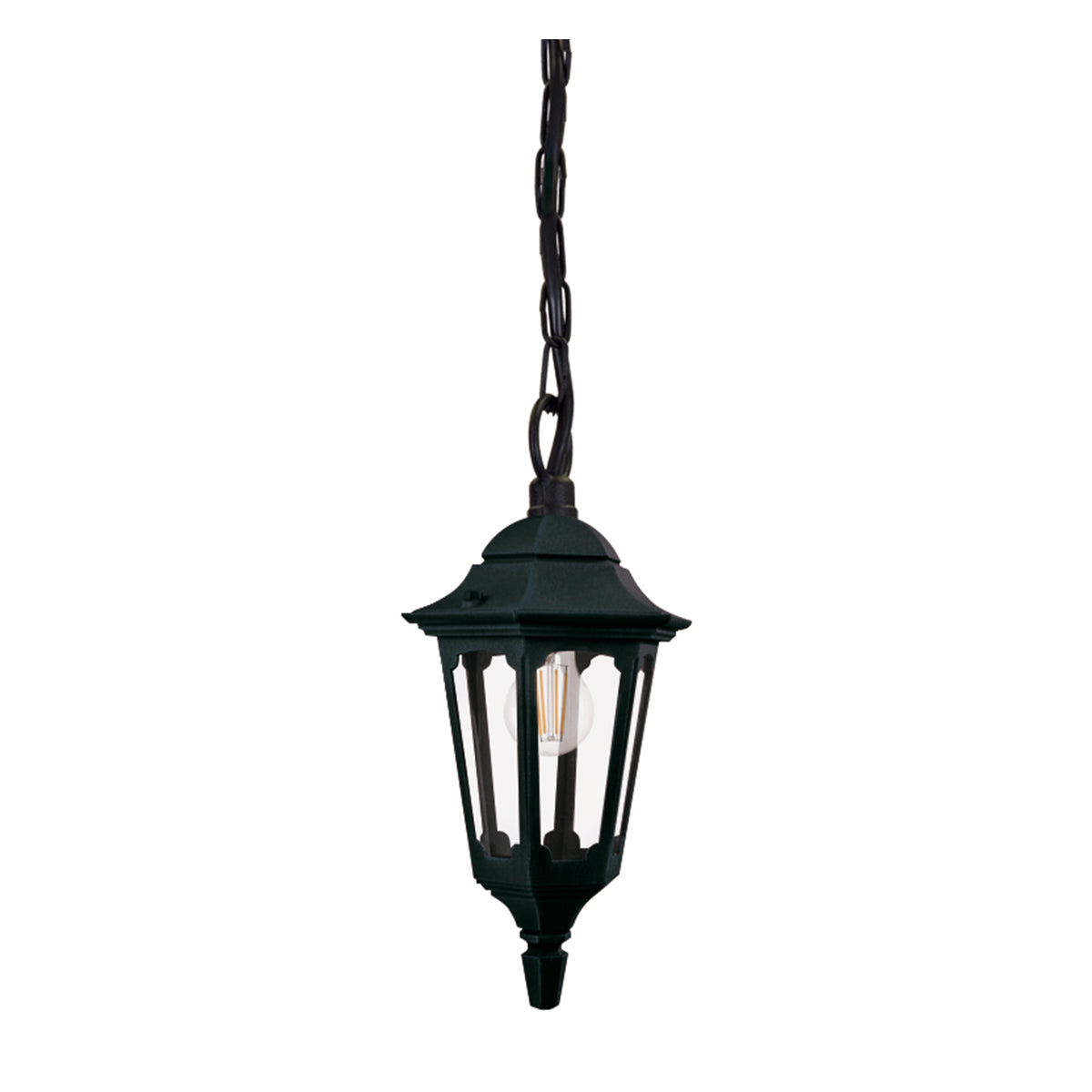 Elstead Parish Mini Outdoor Chain Lantern in Black