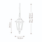 Elstead Parish Mini Outdoor Chain Lantern in Black