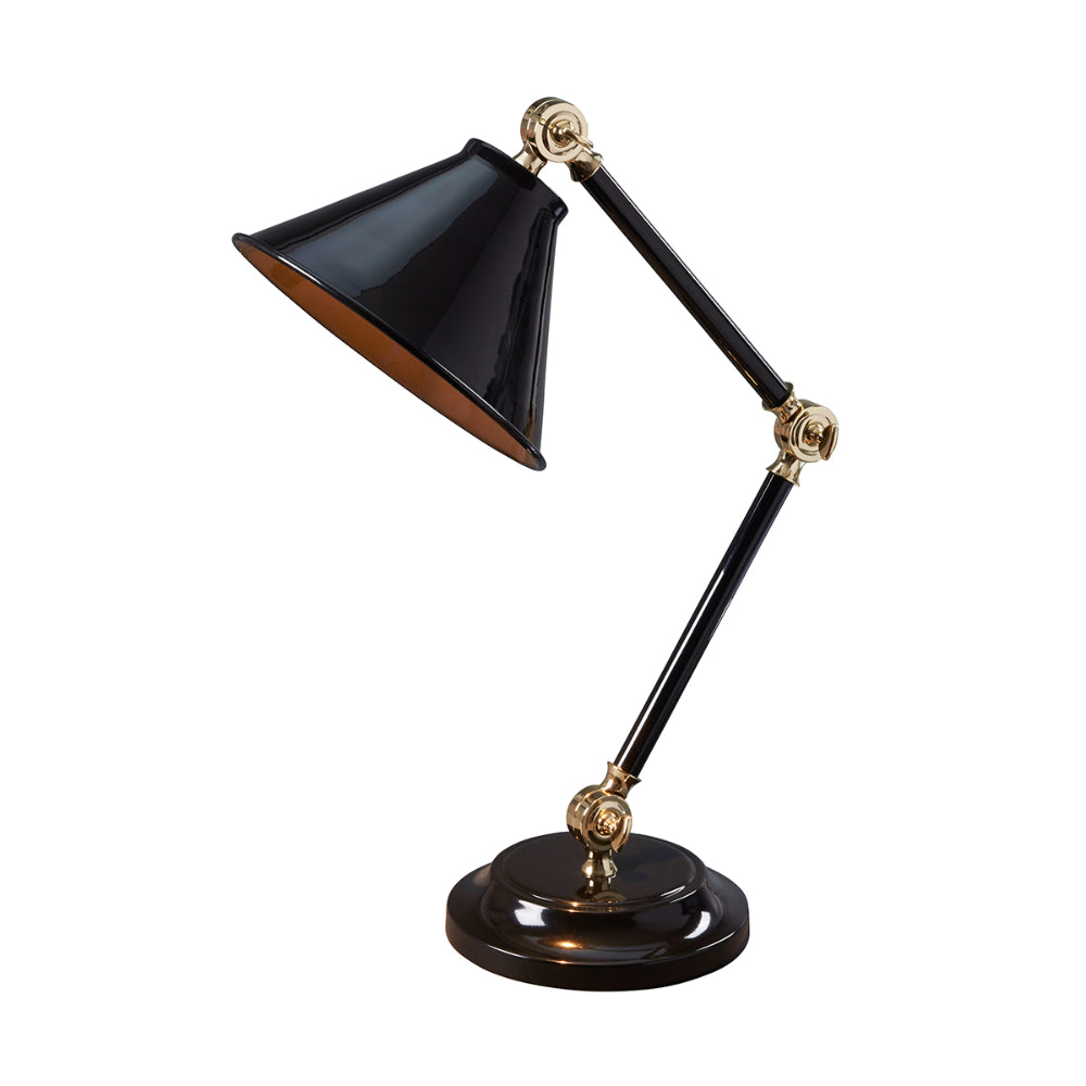 Elstead Provence Mini Table Lamp in Black and Polished Brass