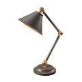 Elstead Provence Mini Table Lamp in Dark Grey and Aged Brass
