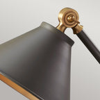 Elstead Provence Mini Table Lamp in Dark Grey and Aged Brass
