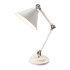 Elstead Provence Mini Table Lamp in White and Polished Nickel
