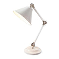 Elstead Provence Mini Table Lamp in White and Polished Nickel