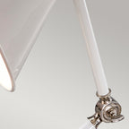 Elstead Provence Mini Table Lamp in White and Polished Nickel