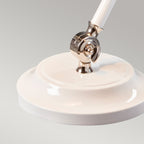 Elstead Provence Mini Table Lamp in White and Polished Nickel